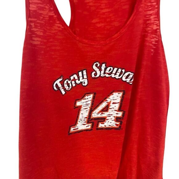 Nascar for her red razor back tank Tony Stewart large #14 - Picture 2 of 4